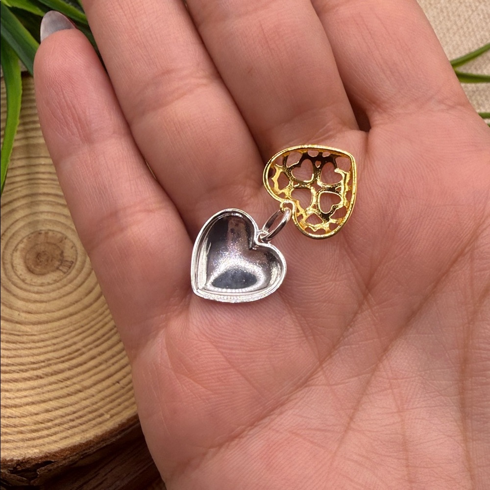New! 🆕 Gold Heart Pendant 925 - Picture 6 of 8